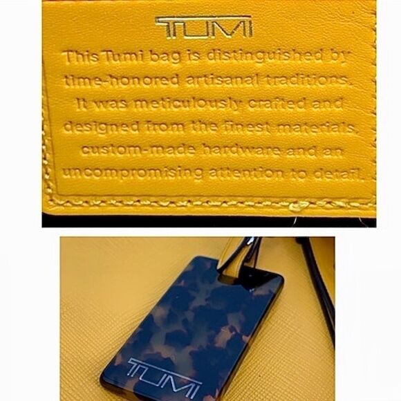 TUMI Villa Lucca City Tote Bag with tortoise tumi logo. - Picture 5 of 6